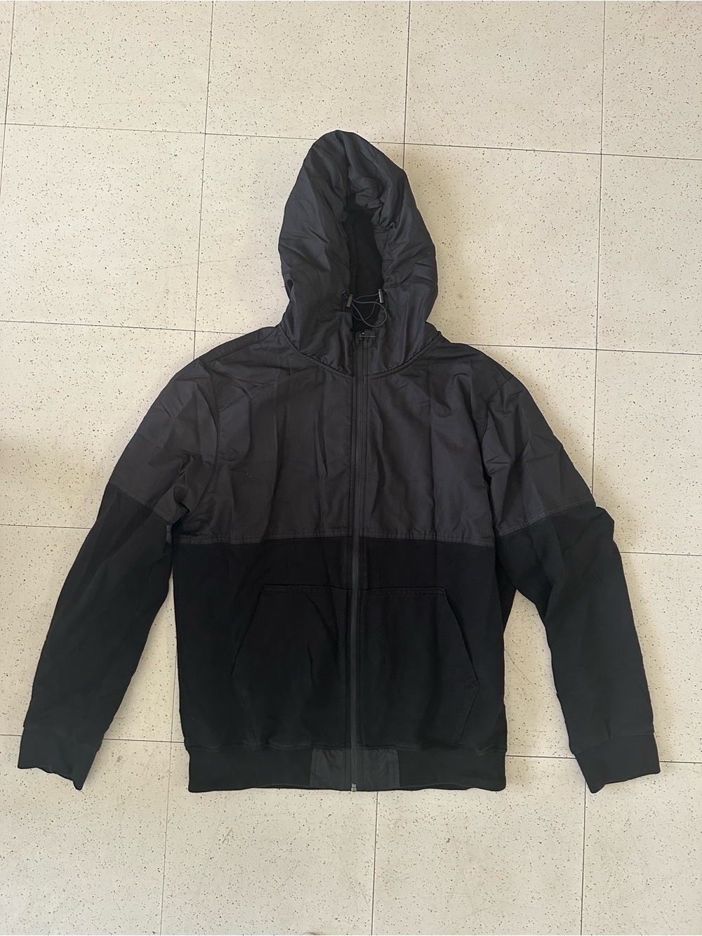LCW Casual Black Hooded Jacket Men’s XL